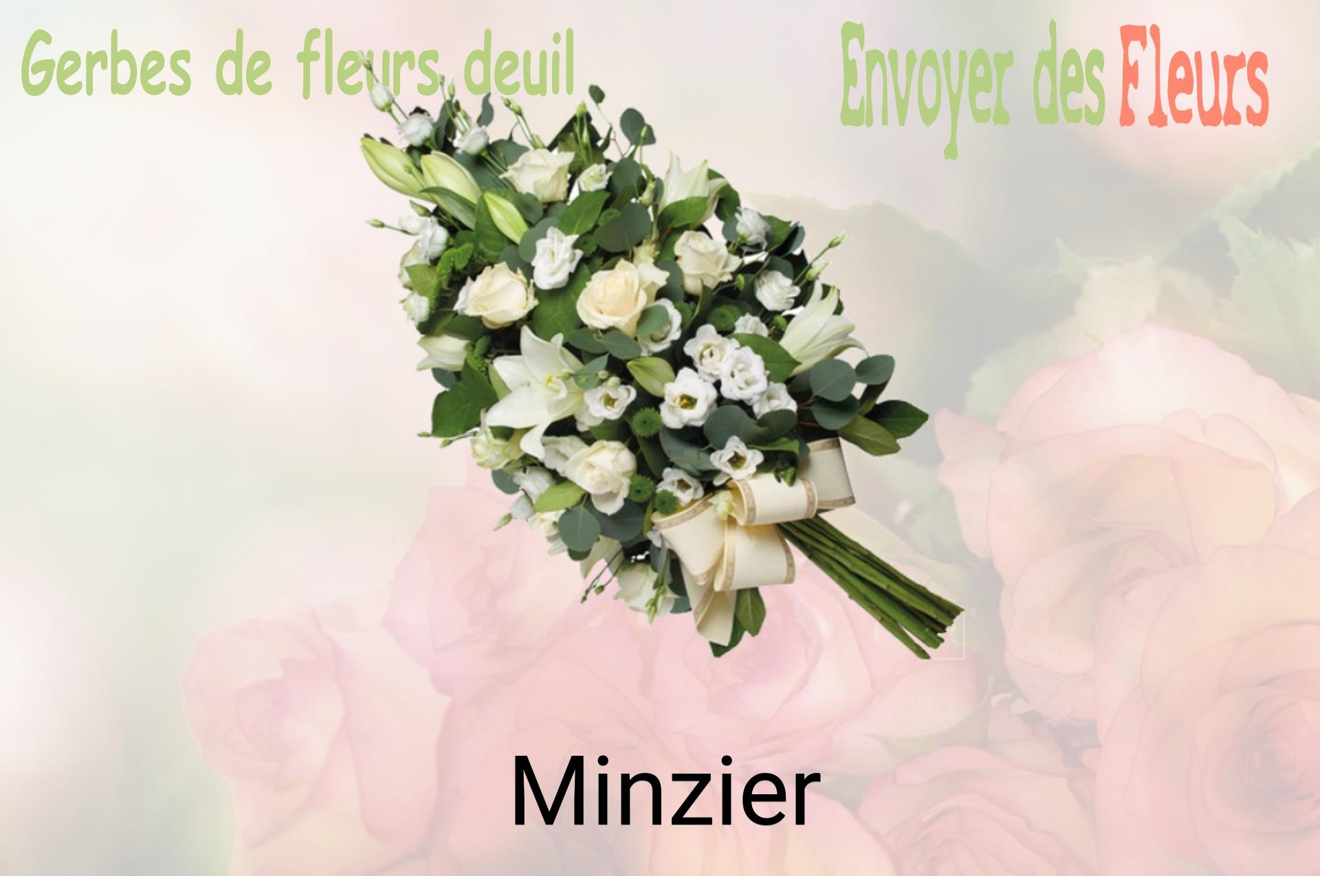 Gerbe de fleurs de deuil livrée à Minzier